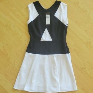 BCBG MAXAZRIA black and white dress